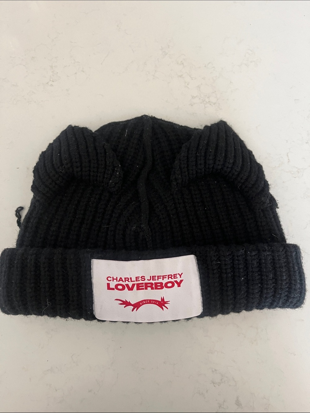 Black Ribbed Beanie